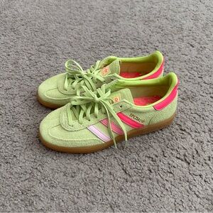 Adidas Handball Spezial Sneakers Green Pink Womens 7